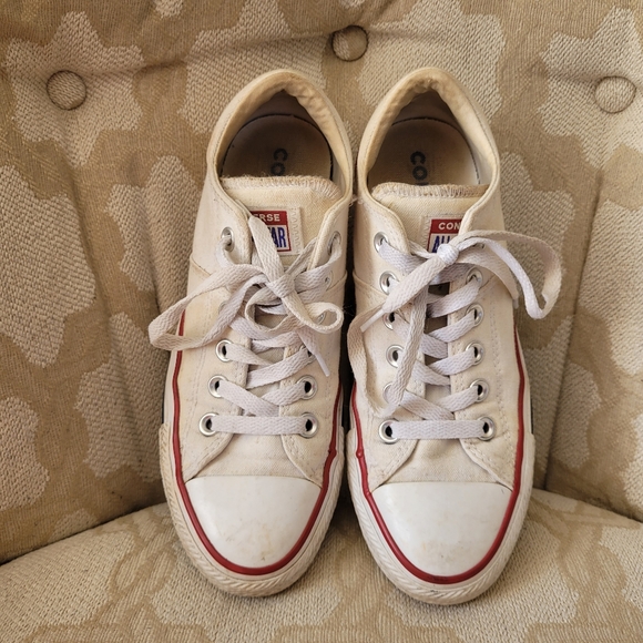 CONVERSE ALL STAR LOW TOP LACE UP SNEAKERS SHOES WHITE 7 - Picture 5 of 9